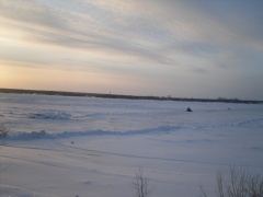 Ледовые переправы через реку Онега. 